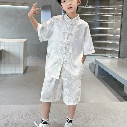 Kung Fu Uniform Hanfu Tai Chi Tai Ethnic Style Wushu Kids Clothes Children's Clothing Traditional Boys Sets Cosplay Costumes