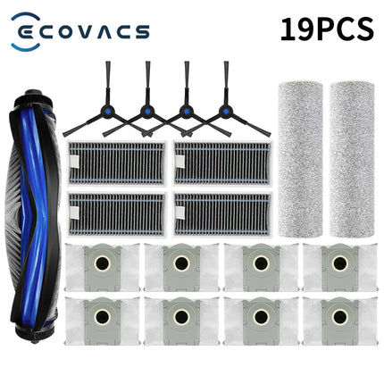 Ecovacs X8 Pro Omni Robot Vacuum Spare Parts Main Side Brushes Mop Cloths HEPA Filters Dust Bags Accessories