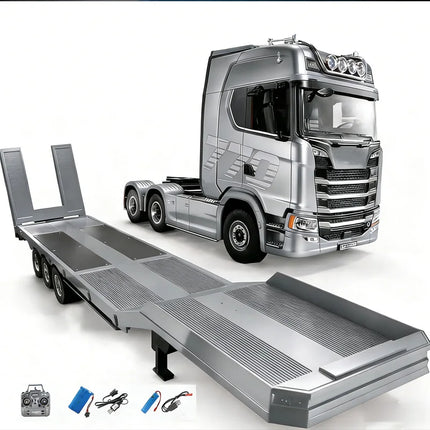 2026 New Huina 1501 1509 Scania 770S Full Scale RC Large Truck Trailer Flat Dump Bucket Model Electric Truck Toy High end Gift