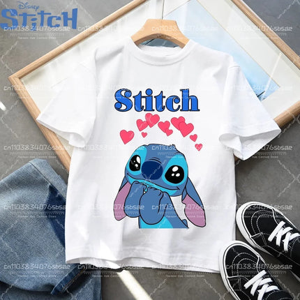 Summer Kawaii Embroidered Children's Clothing Cute Boys and Girls Children's T-shirts Round Neck Summer Children's Short Sleeves