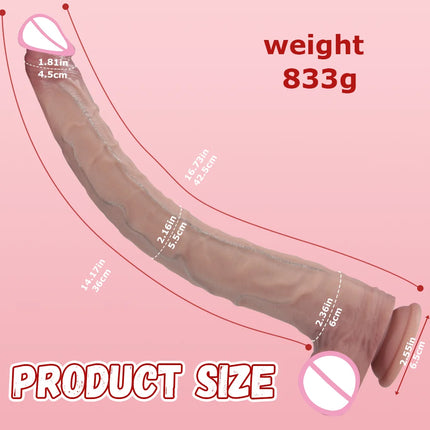 42.5cm Long Dildos Realistic Dildo Silicone Big Penis Soft Anal Sex Toys Suction Cup Big Dick For Women Men Adult Masturbators