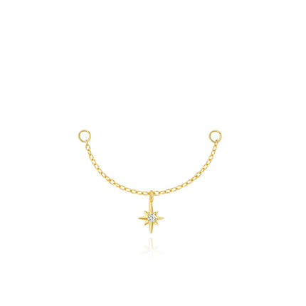 CANNER 1PC 925 Sterling Silver Chain Tassel Piercing Earrings Chain Charm Accessories For Woman Shiny Earring Fine Jewelry Gift