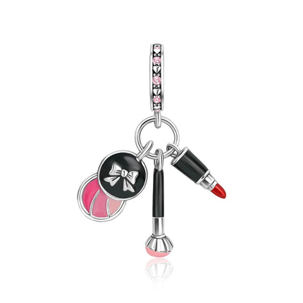 Hot Sale 925 Sterling Silver Cute Panda Beads & Penguin Dangle Charm Fit Snake Bracelet Boutique Necklace Black Pendant Gift
