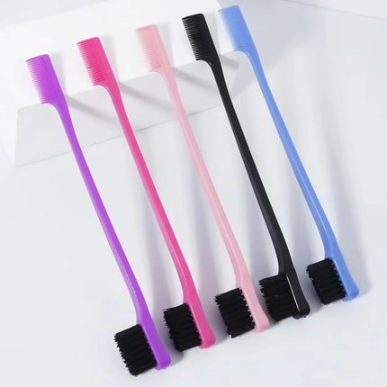 5pcs professional hair edge brush set, double headed design, suitable for hair salons, special for real hair wigs