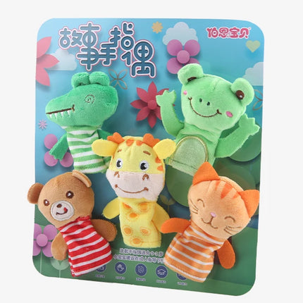 Children Animal Education Dolls Baby Finger Plush Doll kids Hand finger puppets Toy Teaching Aids Boys Girls tell story material