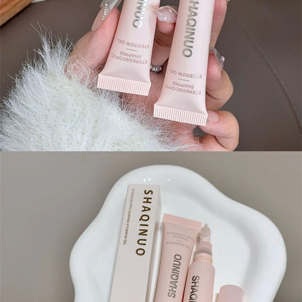 3D Brow Gel Waterproof Smudge-Proof Eyebrow Styling & Shaping with Silicone Brush Long-Lasting Hold for All-Day Wear Makeup