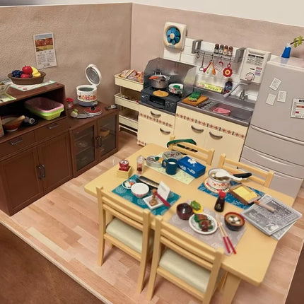 Genuine Re-Ment Genuine Dining Table At Home Japanese Style Miniature Scene Blind Box Trendy Collecte Model Ornament Gift Toys