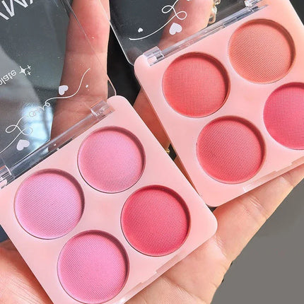 Sweet Ice Cream 4-Color Blush Brightening Peach Pink Color Transparent Natural Lightweight Blendable Face Color Face Makeup