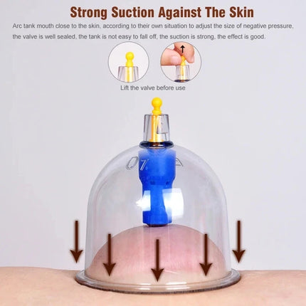 32 Pcs Professional Vacuum Cupping Cup Body Massager Suction Cups Set Back Massage Relaxed Detox Anti Cellulite Therapy Healthy