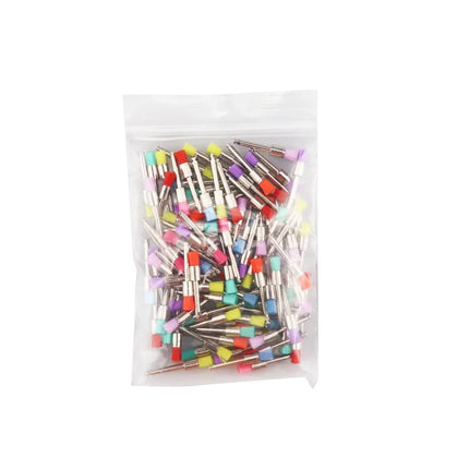 100Pcs/Bag Dental Prophy Brush Tooth Polishing Brushes Latch Screw Type Nylon Bristle Brush for Stain Removal and Polishing