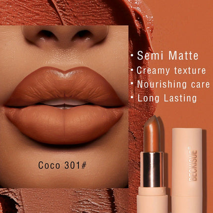 Coffee Velvet Lipstick - Luxurious Deep Nourishing Matte Finish Long-Lasting Waterproof Lip Color