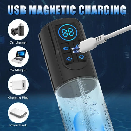 IPX7 Waterproof Electric Penis Pump Sex Toy for Men Masturbator Adult Male Penis Enlargement Vacuum Pump Penile Enhancer  Exerci