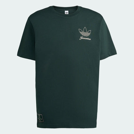 Adidas 2025 Men's Juve Icon Knitted Tee - Cotton T-Shirt