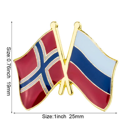 Russia Flag Laple Pin Badge Brooch