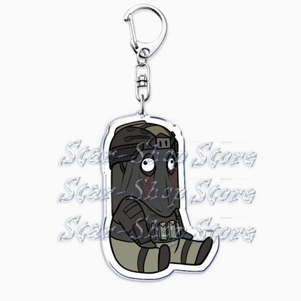 Hot Military Game Ghost Chibis Keychains for Accessories Cod Soldier Soap Simon Riley Keyring Jewelry Fans Friends Gaming Gifts