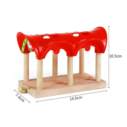 Wooden Track Accessories Beech Wood Railway Train Track Bridge Connector Toys Fit Thomas Wooden Train For Children Birthday Gift
