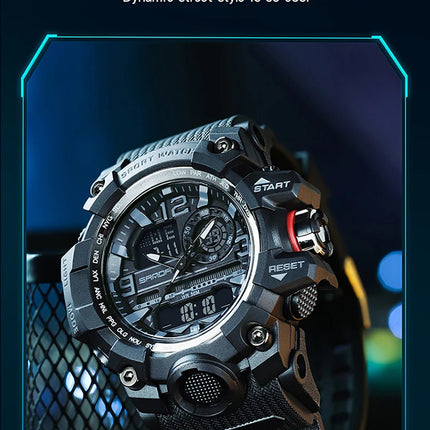SANDA G style New Men's Watch 50M Waterproof Sports Military Quartz Watch For Male Electron Digital Wristwatch Reloj De Hombre