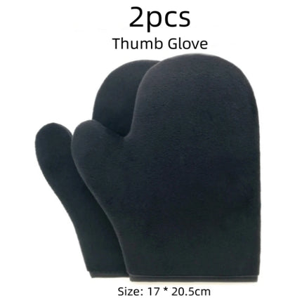 Self Applicator Tanning Glove Mitt 2pcs Reusable Body Face Back Tan Tools