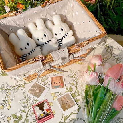 Kawaii Miffy Cute Plush Pendant Cartoon Rabbit Winter Series Snowman Versatile Backpack Decoration Key Chain Girl Festival Gift