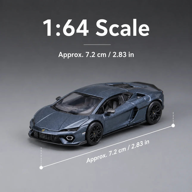 Trends Hobby 1/64 Lamborghini Temerario Super Sport Racing Vehicle Miniature Model Toy Car Free Wheels Diecast Collection Gift