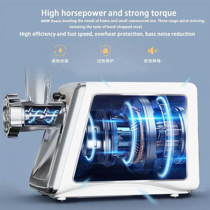 800W Electric Meat Grinder Heavy Duty Grinder Kitchen Electric Meat Chopper Stuffer Maker Food Processor Electric Meat Slicer