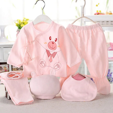 Newborn Baby Sets (5pcs/set) Soft Clothing Cotton Fashion Boys Girls Suits