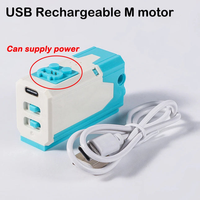 Rechargeable USB Lithium Battery M L Motor Building Blocks Power Set MOC Power Functions Part Support APP Control 8883 Motor
