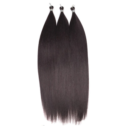 28 Inch Ariel Straight Pony Hair Bundles Crochet Braids Hair Synthetic Braiding Hair Ombre Brown Soft Crochet Hair Extensions