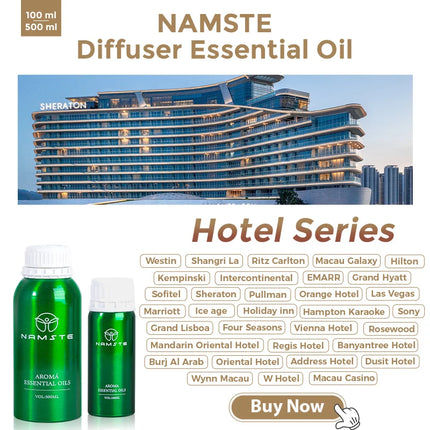 NAMSTE 100ML Hotel Essential Oil Air Purifier Essential Oil Diffuser Humidifier Holiday Home Freshener Electric Aromatic Oasis