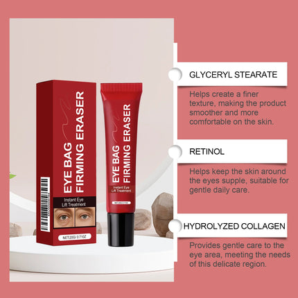Retinol Eye Cream Firming Eye Bags Lightening Dark Circles Anti Aging Moisturizing Tightening Skin Instant Eye Lifting Treatment