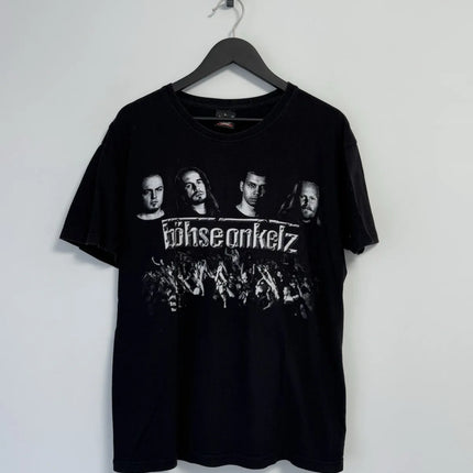 Vintage Bohse Onkelz Band Rock Germany Skinheads T-shirt Women Men Oversized Y2k Cotton Tee Street Hip Hop Female Male Clothing