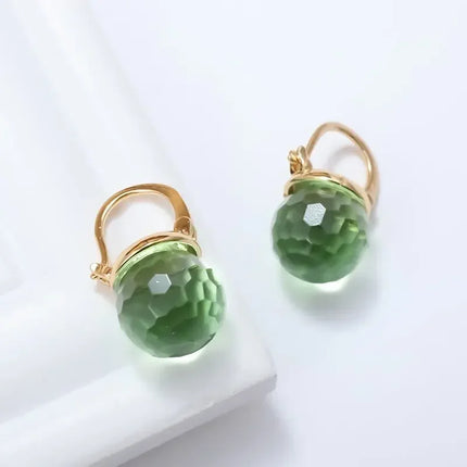 Hip Hop Ice Out Sparkling Round Inlaid Zircon Hypoallergenic Earrings for Men Women Fashion Cool Punk Rock Party Jewelry