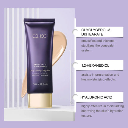 EELHOE Body Concealer Full Coverage Covering Tattoo Sweatproof Waterproof Body Foundation Body Coverage Perfector Makeup