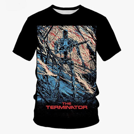 Classic Movie Terminator 3D Print Sports Quick-dry Breathable Men T-shirt Outdoor Street Harajuku Y2k Casual Short-sleeve Summer