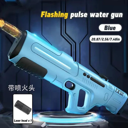 Pulse Continuous Firing Watergun Electric Water Gun Powerful Water Spray Large Capacity Automatic Water Absorption Squirt Gun