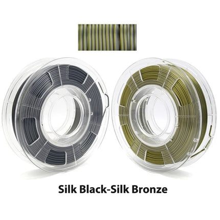 1.75mm Dual Color Silk Bronze Black PLA Filament 3D Printer Black Bronze 3D Printing Material Magic Two Colors 250g 500g 1Kg