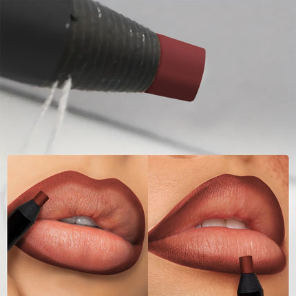 1PC Waterproof Matte Lip Liner Contours Lips in Shades Lipstick Long Lasting Non-stick Cup Hydrating Lip Makeup 12 Colors Gifts