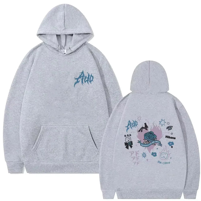 Ado World Tour 2026 Hibana Printed Hoodie Men Women Clothing Fashion Japanese Style Pullover Man Unisex Long-sleeved Sweatshirt