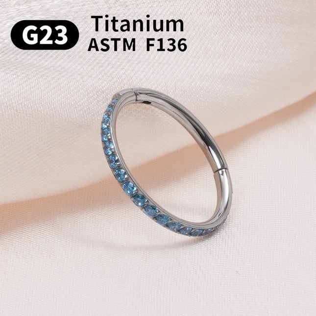 1/10PCS G23 Titanium ASTM F136 Pierced Set Hoop Nose Ring Earring Wome Jewelry Nasal Septum Cartilage Hinge Pitch Nose Ring Lip