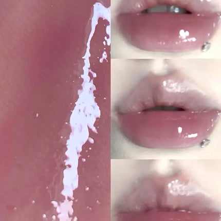Cappuvini Berry Snow Gradient Lip Gloss Mirror Moisturizing for Plump Lips Long-Lasting Makeup Lip Glaze