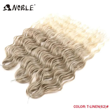 Noble Braiding Hair 300g 24 Inch ANNA Curl Hair Water Wave Twist Crochet Hair Synthetic Rainbow Color Braiding Hair Extensions