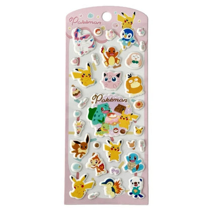 Genuine Pokemon Puffy Foam Stickers Anime Cartoon Pikachu Eevee 3D Decals for Girls Gifts Scrapbooking Phone Notebook Decor