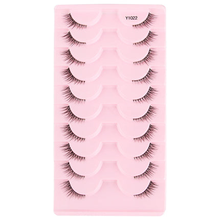 Half Lashes Mink Eyelashes Natural Soft Cat Eye False Eyelashes Long Wispy 3D Mink Lashes Makeup Eyelash Extension Fake Lashes