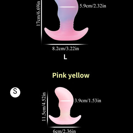 Glow in The Dark Colorful Silicone Buttocks Butt Plug Soft Women's Gay Men Prostate Massager