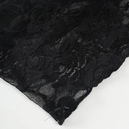 Spring/Summer 2025 New Arrival Women's Y2K Style Sleeveless Lace-Trimmed Fitted T-Shirt Lace-Tie Plain-Colour Tank Top