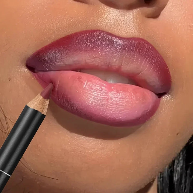 Waterproof Velvet Matte Lip Liner, Long Lasting Non-Smudge Lip Pencil, Smooth Lip Contour Makeup Gift for Women and Girls