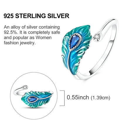 Opening Ring 925 Original Silver Adjustable Three-color Butterfly Fire Dragon Ring Fashion Jewelry Birthday Gift For Women