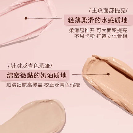 Sweetie Bear 4-Color Concealer Palette Flower Knows Face Makeup Set Spot Correcting Highlighting Contouring Beauty Makeup Tool