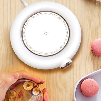 Cup Warmer Mat USB Powered Constant Temperature Milk Coffee Mug Electric Heating Mat For Household Office Desk White