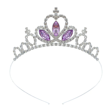 Kids Rhinestone Tiara Princess Headband for Girls Birthday Accessories Bridal Crystal Crown Tiara Wedding Hair Jewelry